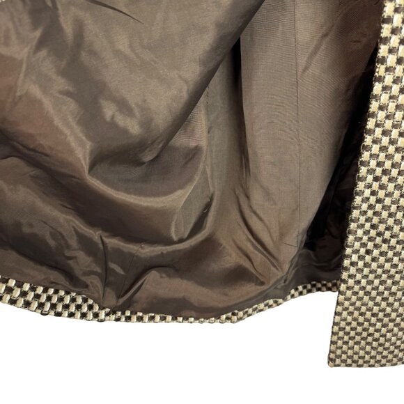 Grace Dane Lewis Vienna Wool Blend Faux Fur Trim Coat Size 6 Vanilla Latte Multi - Picture 10 of 11